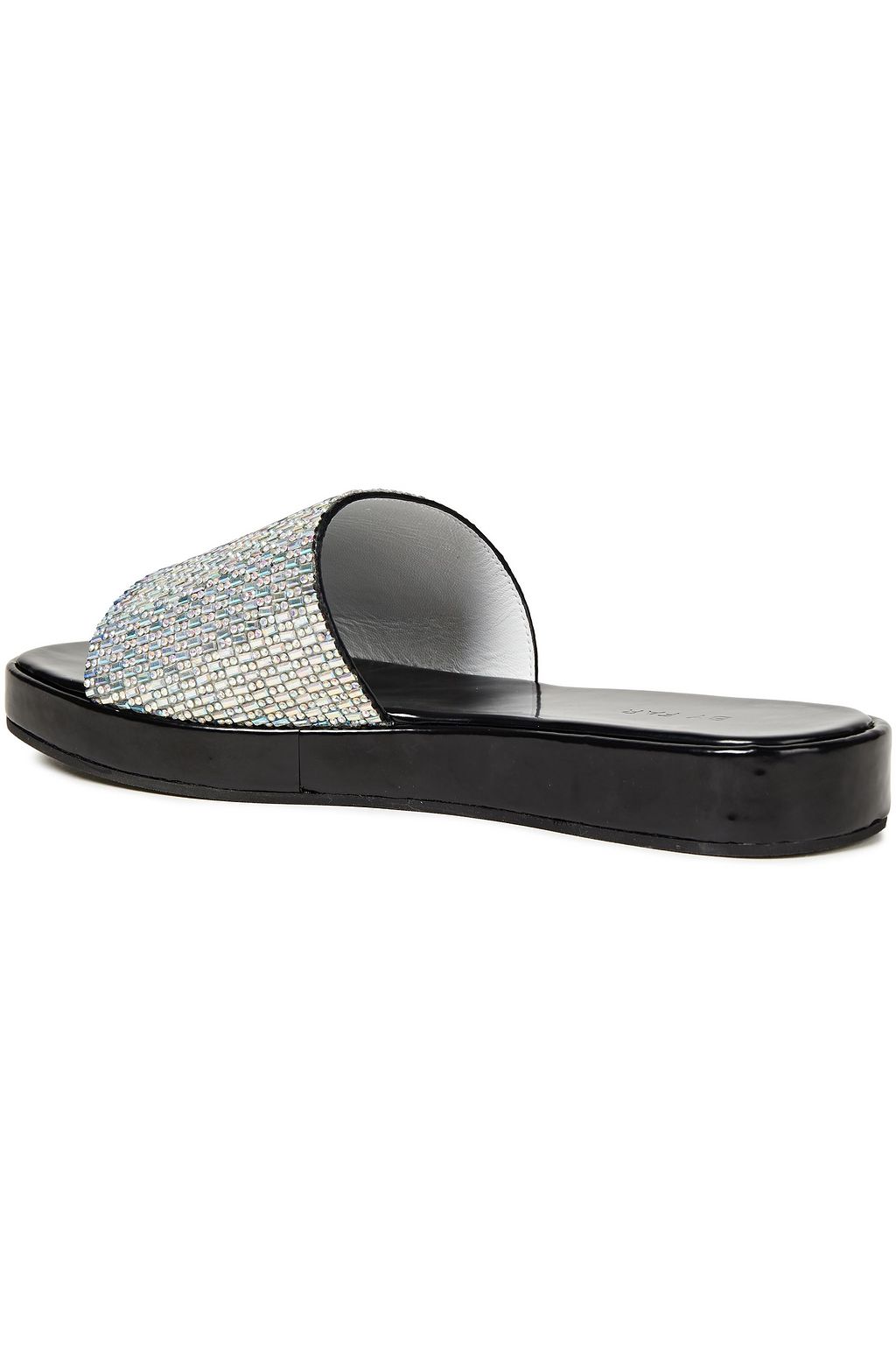BY FAR Shoshanna crystal-embellished leather slides