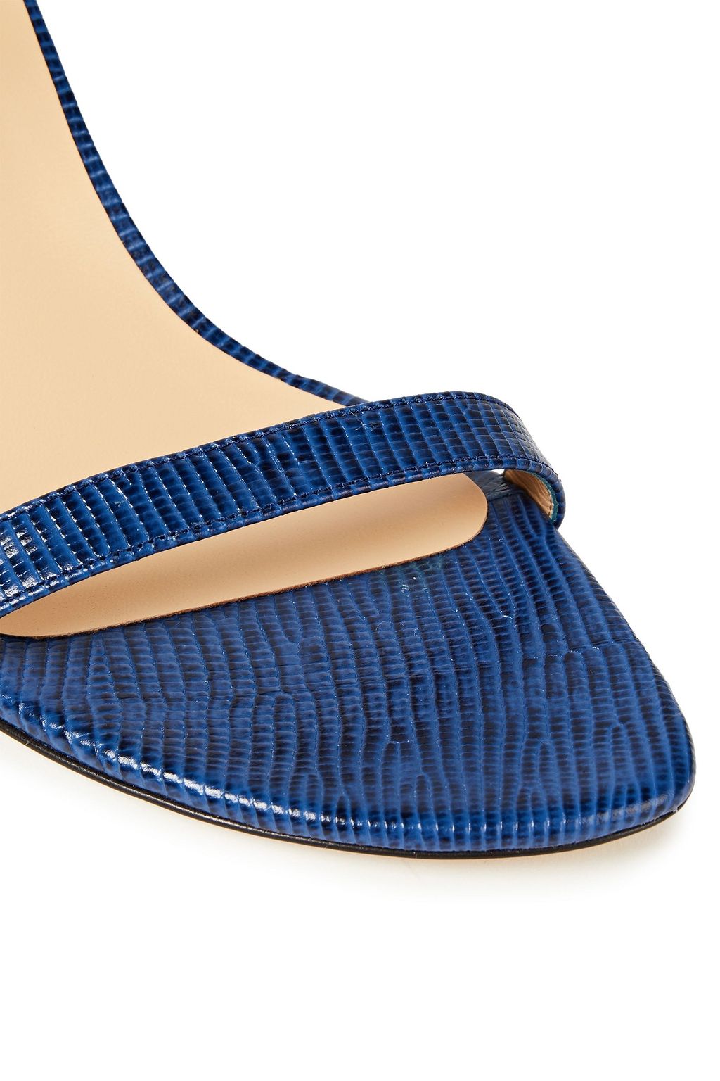 BY FAR Magnolia lizard-effect leather sandals