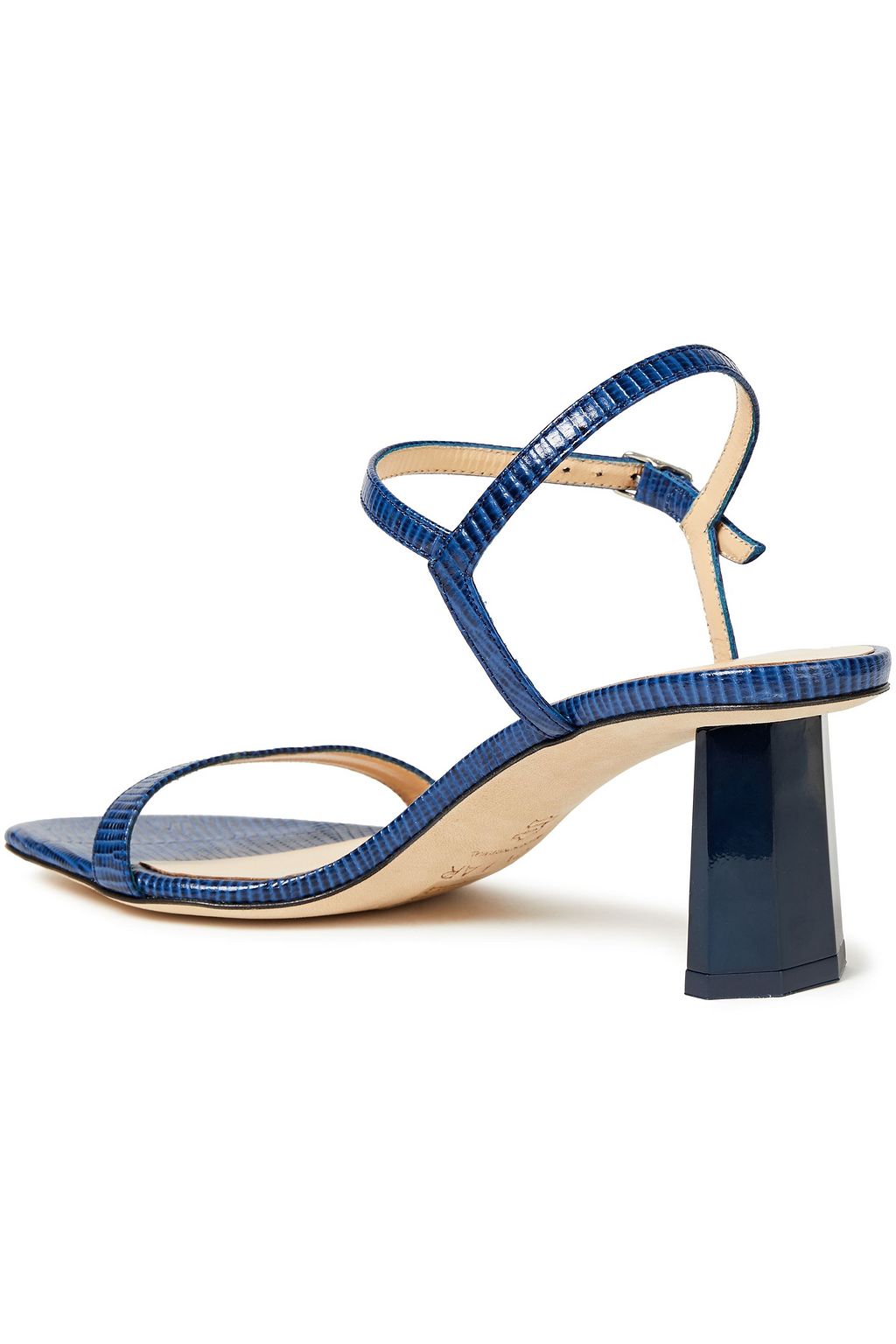 BY FAR Magnolia lizard-effect leather sandals