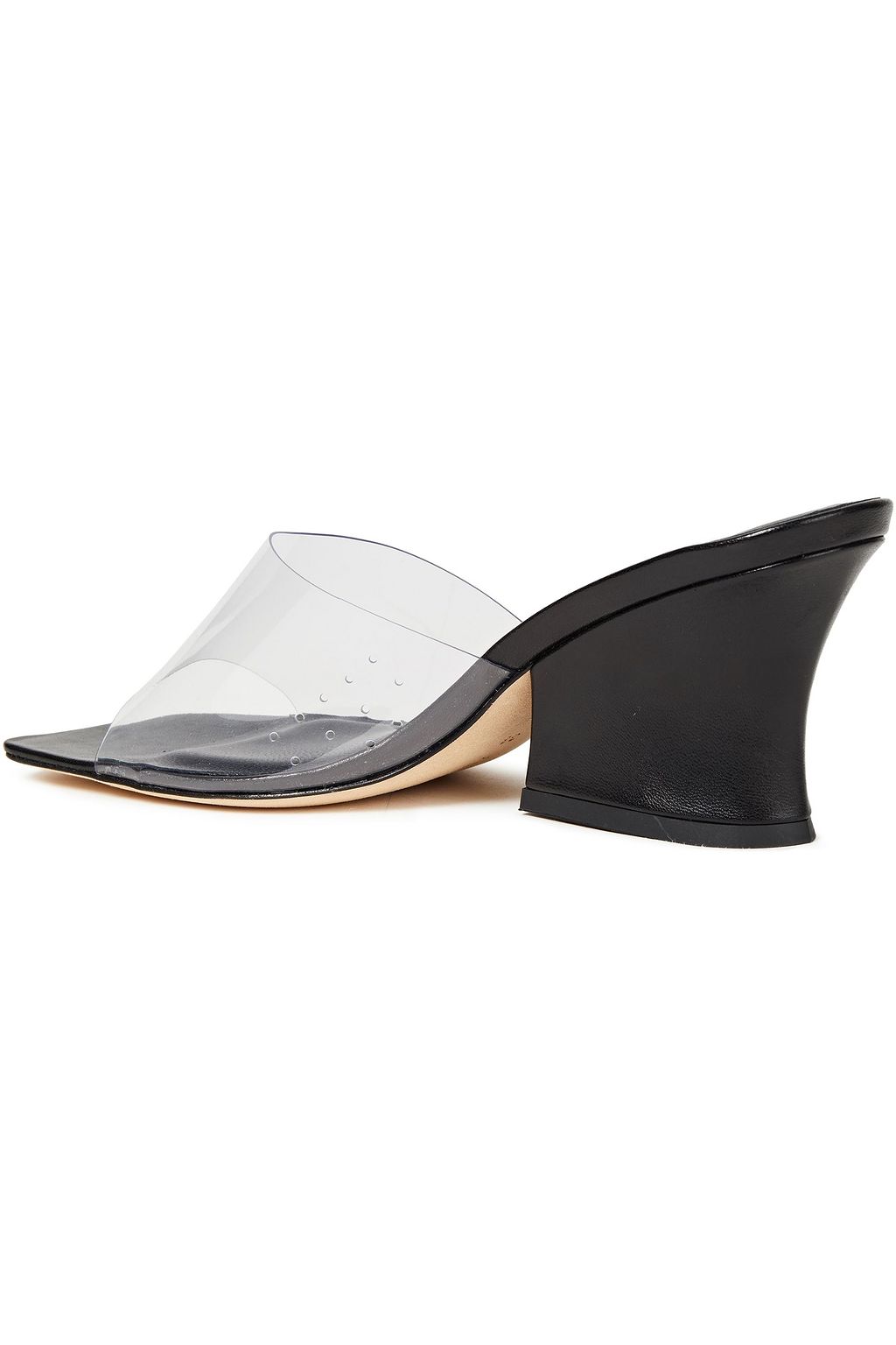 BY FAR Dolly PVC and leather mules