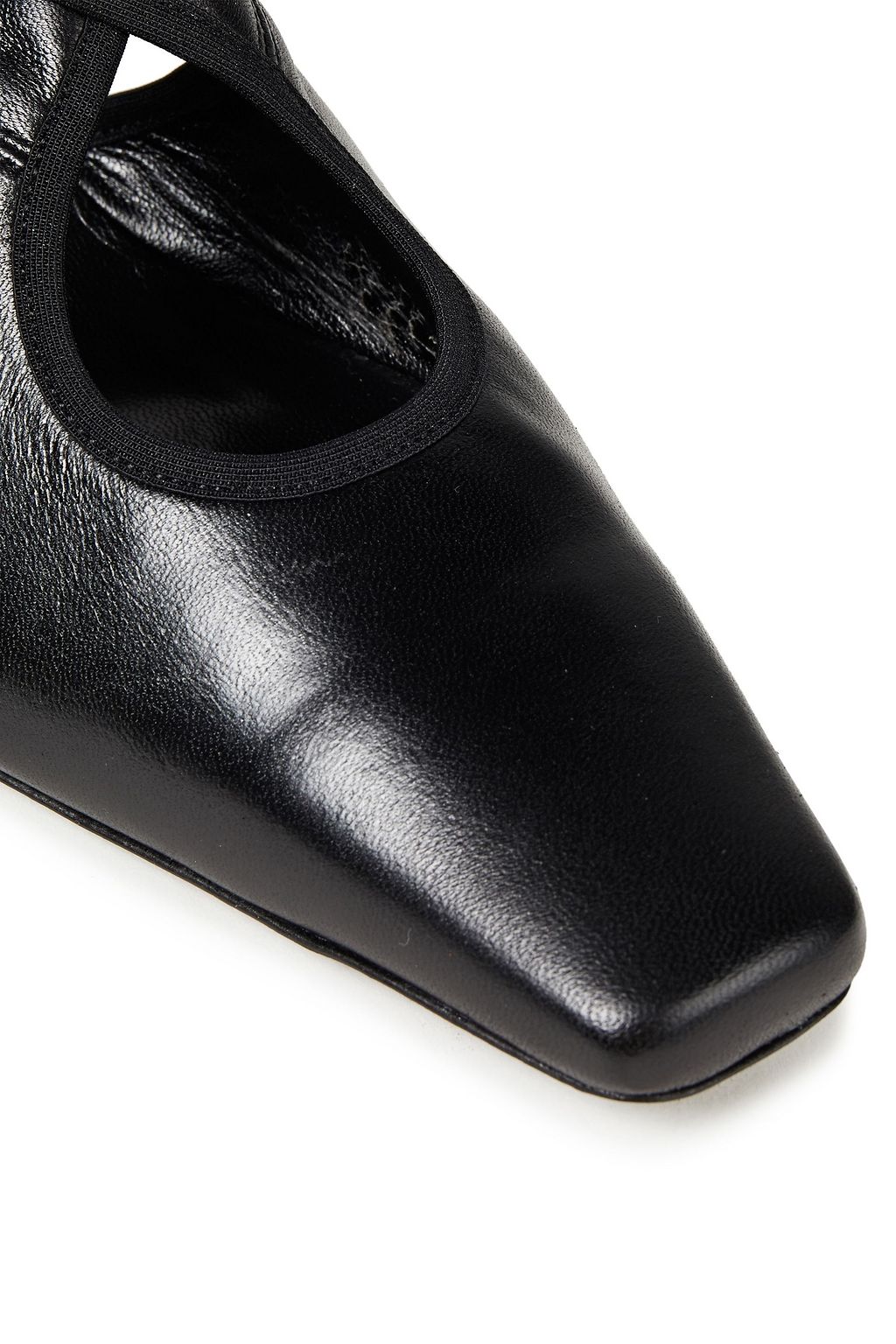 BY FAR Adele textured-leather pumps