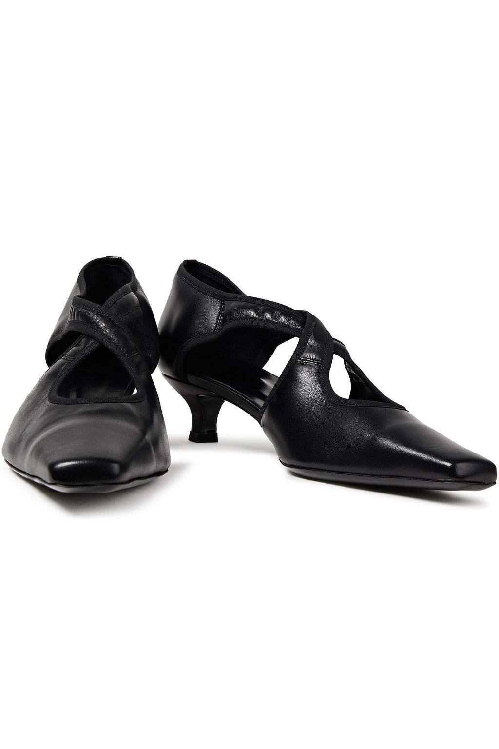 BY FAR Adele textured-leather pumps
