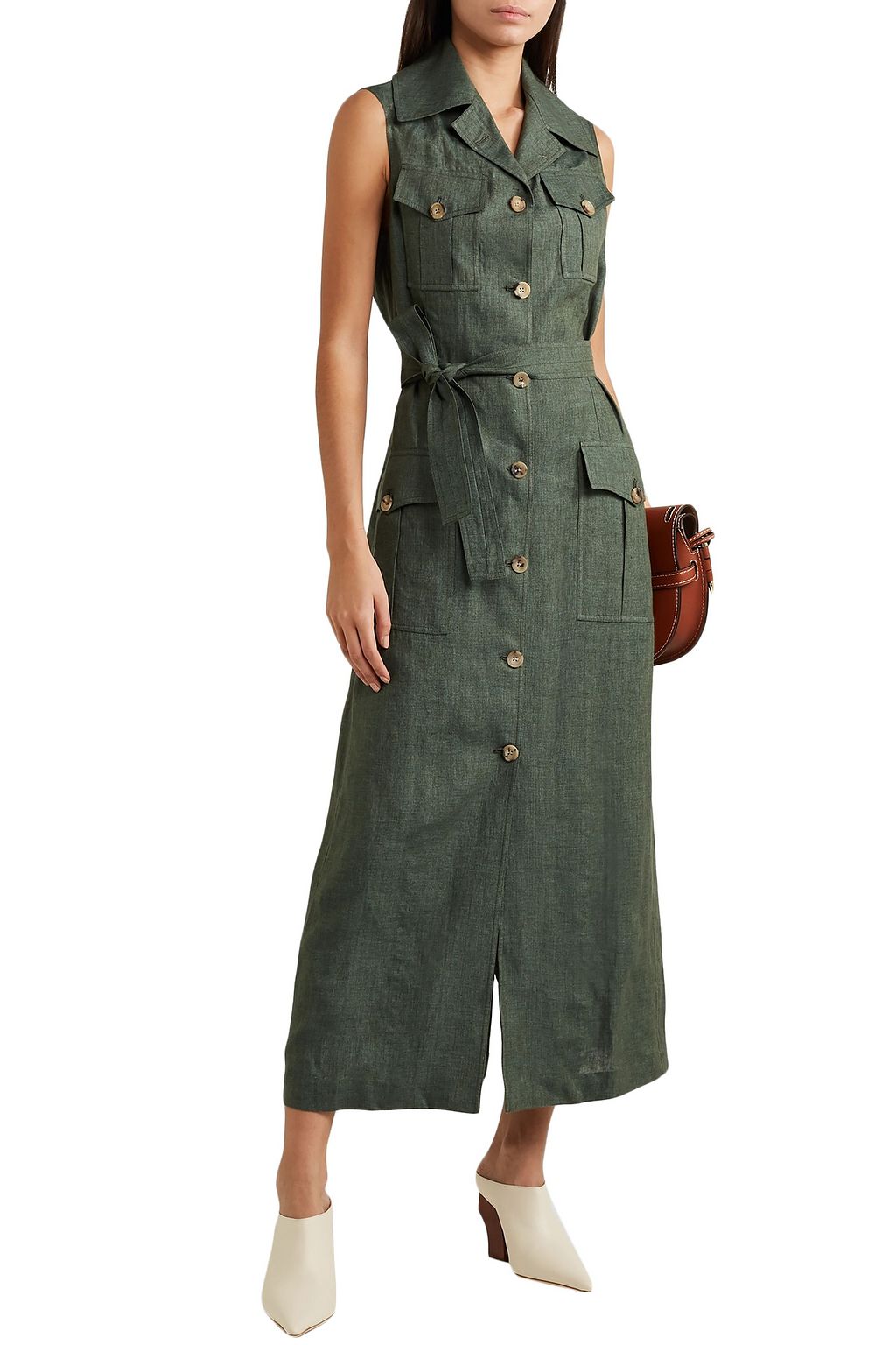 GIULIVA HERITAGE Mary Angel cotton-blend terry midi shirt dress