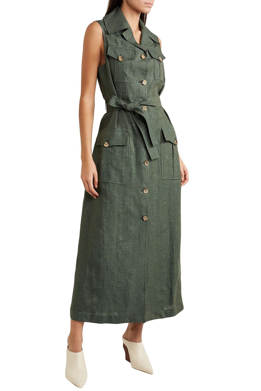 GIULIVA HERITAGE Mary Angel cotton-blend terry midi shirt dress