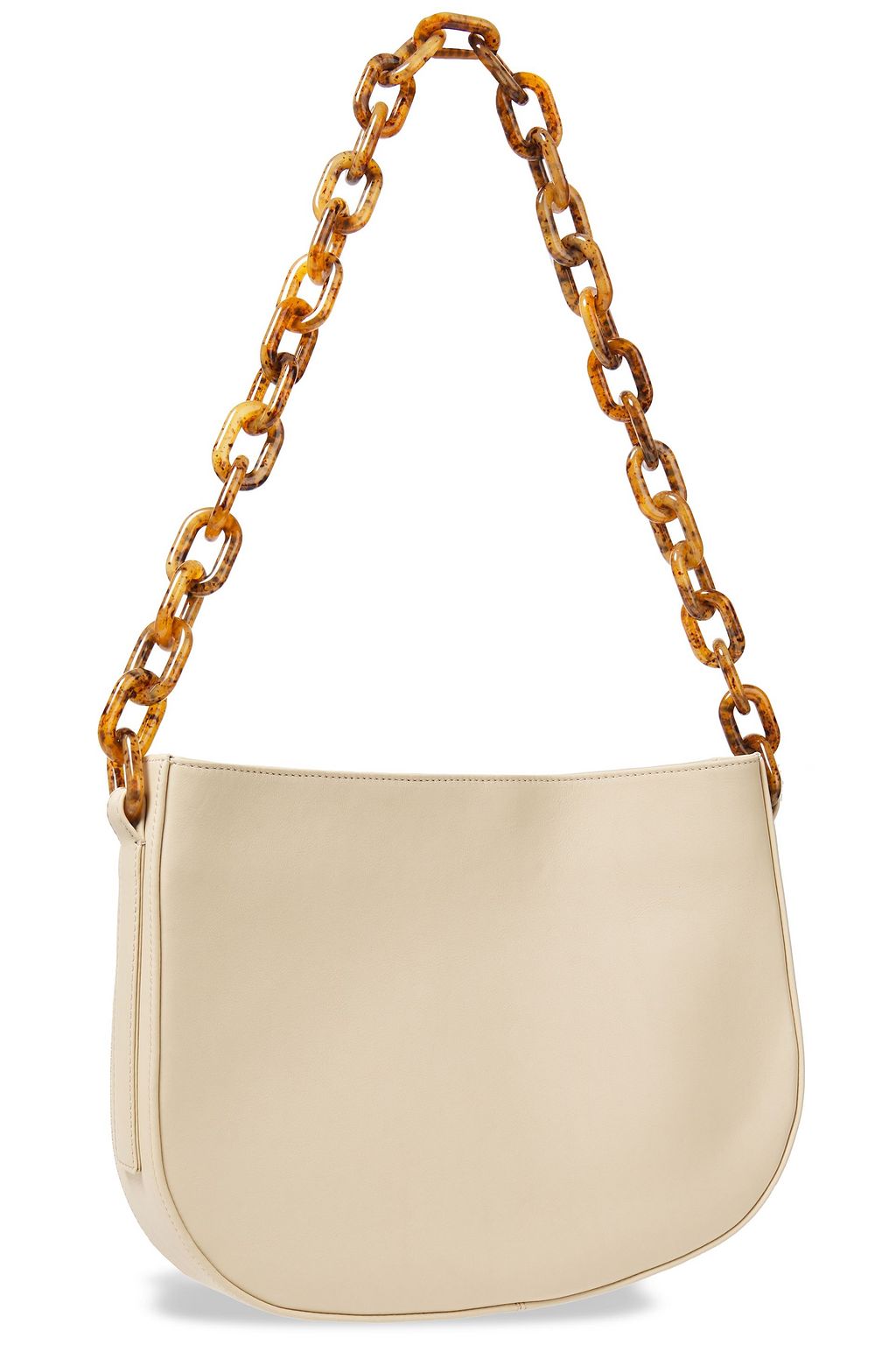 BY FAR Resin-trimmed leather shoulder bag