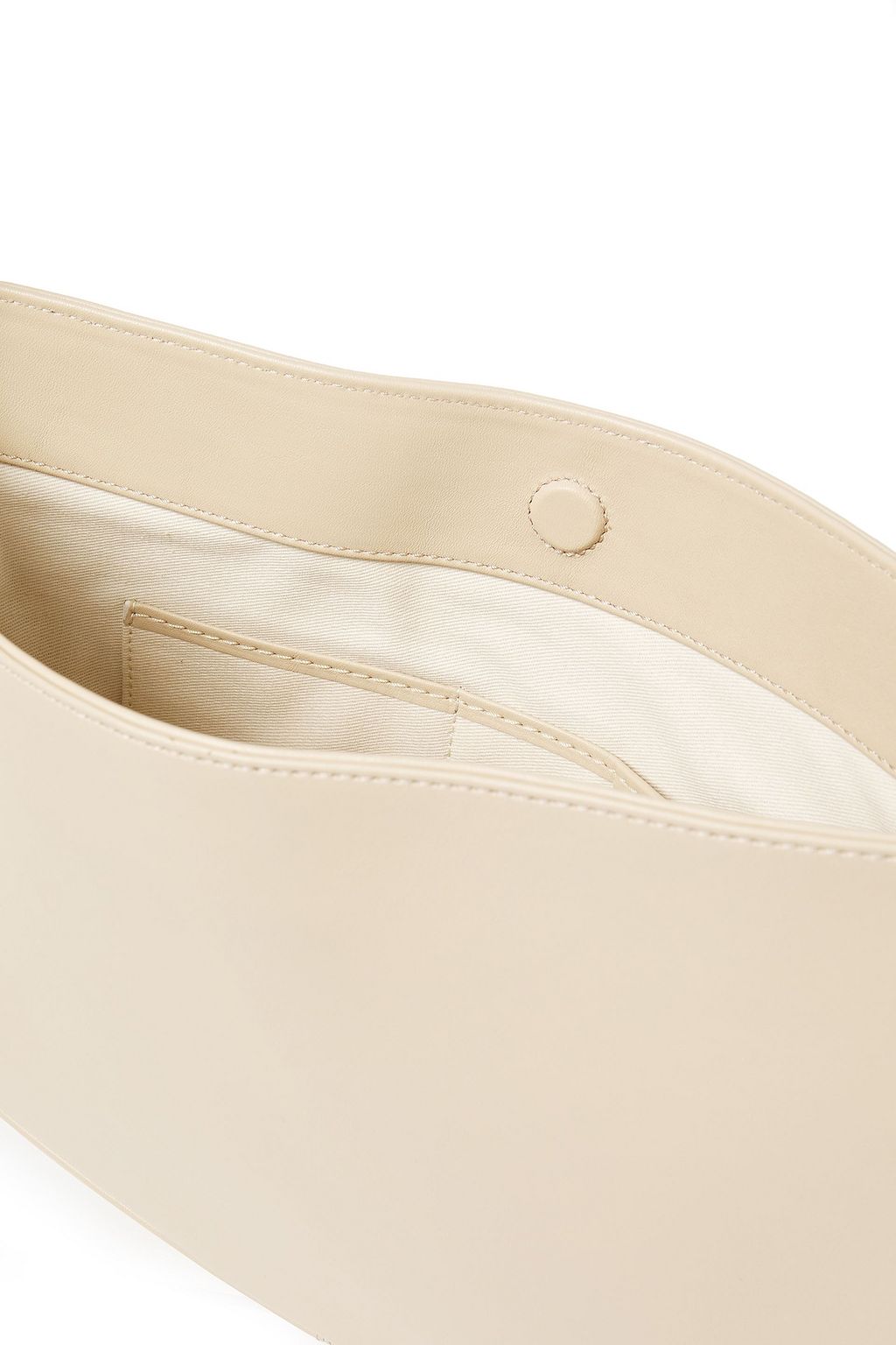 BY FAR Resin-trimmed leather shoulder bag