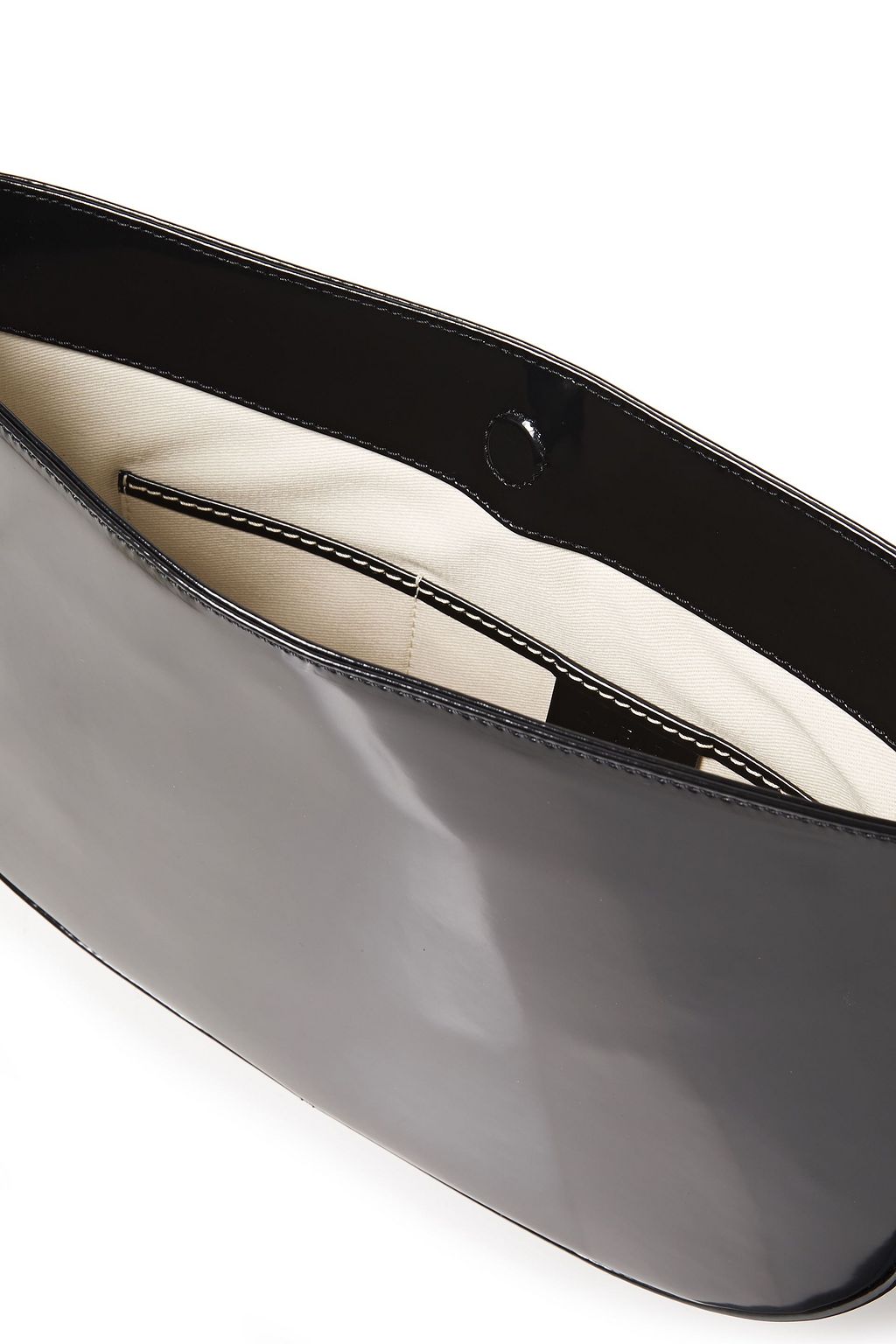 BY FAR Pelle glossed-leather shoulder bag