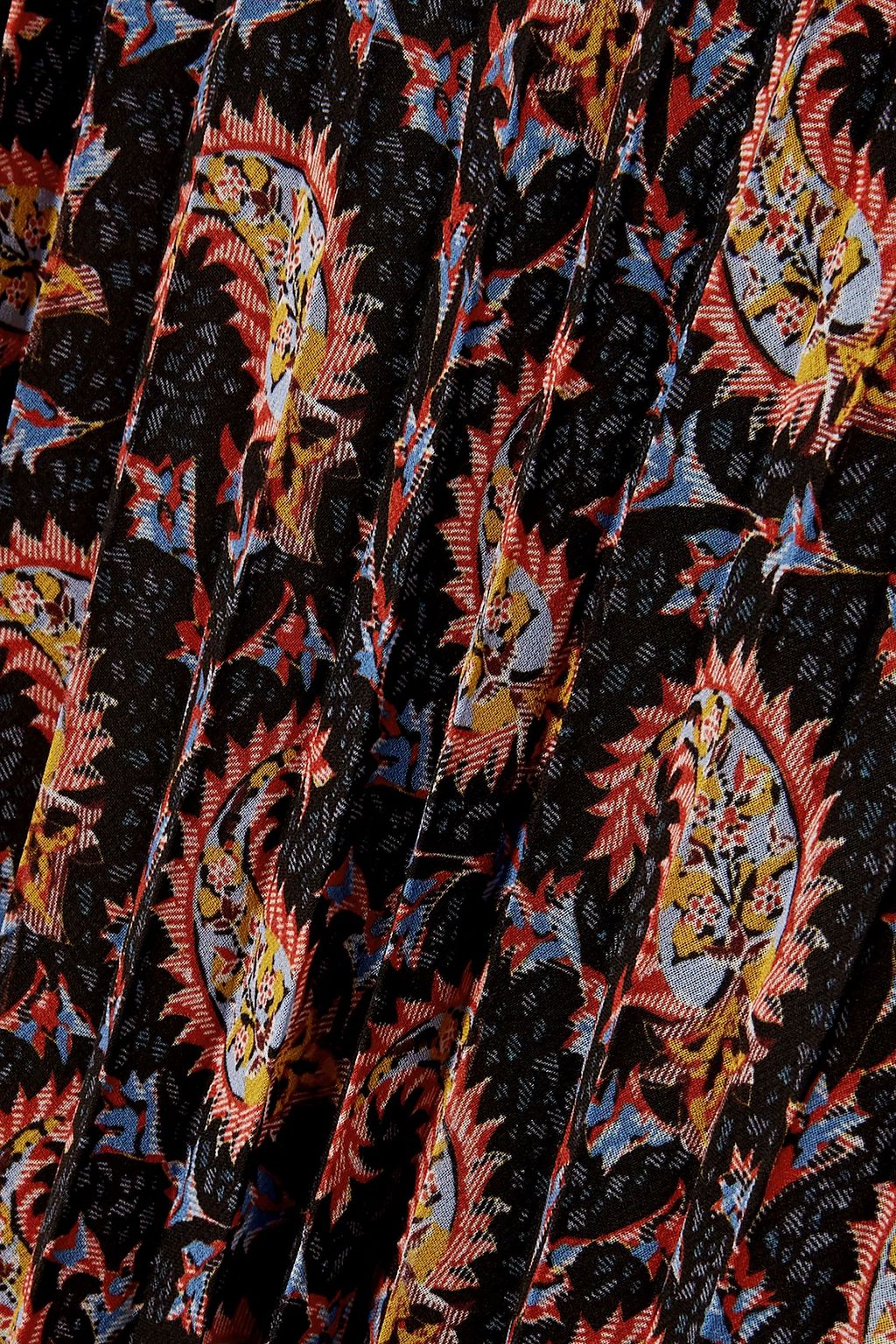 ALTUZARRA Lakshmi pleated paisley-print chiffon midi dress