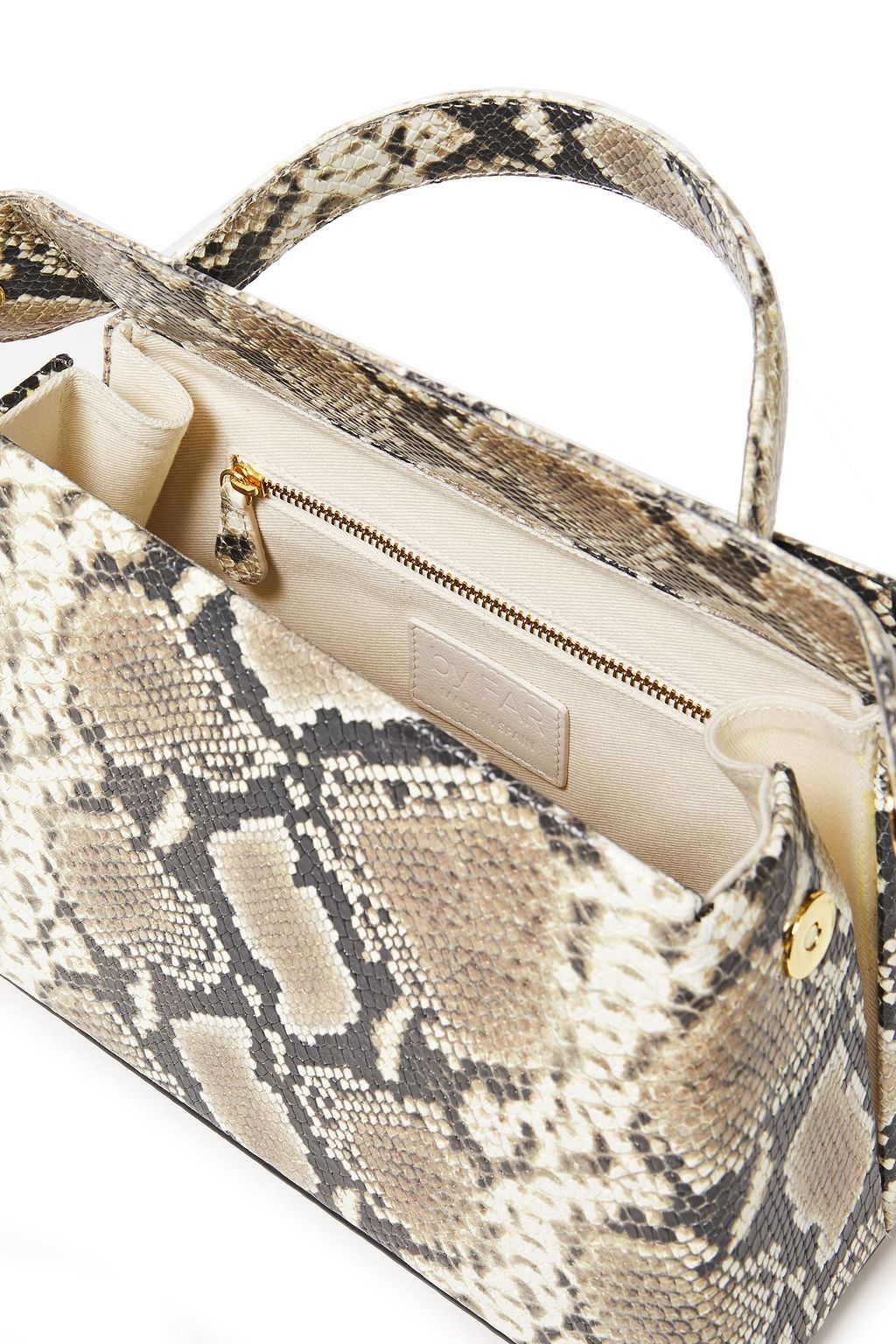 BY FAR Maurice snake-effect leather shoulder bag
