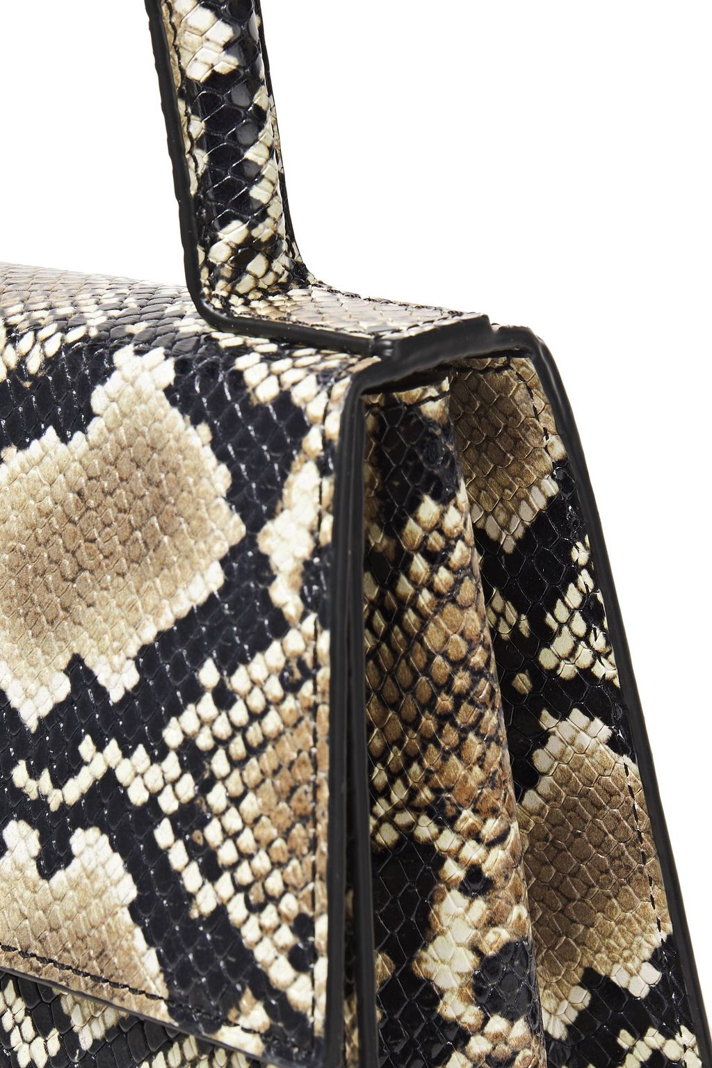 BY FAR Monet snake-effect leather shoulder bag