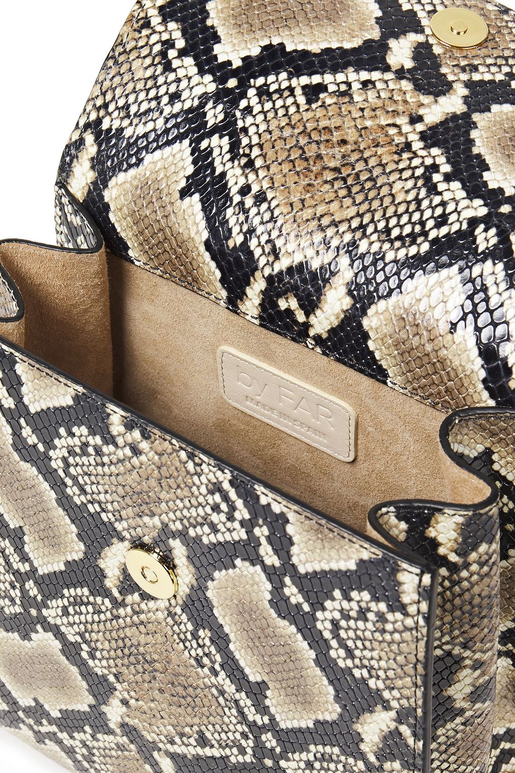 BY FAR Monet snake-effect leather shoulder bag