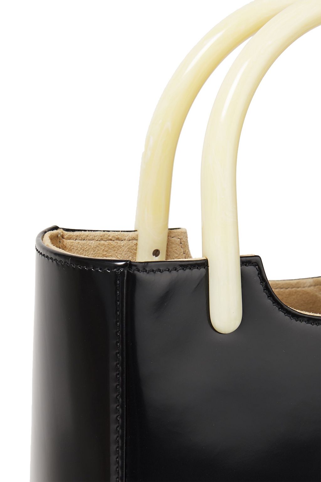 BY FAR Eric glossed-leather tote