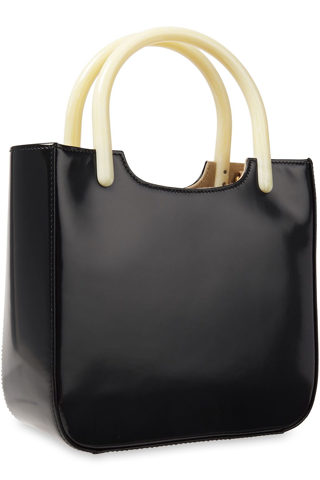 BY FAR Eric glossed-leather tote