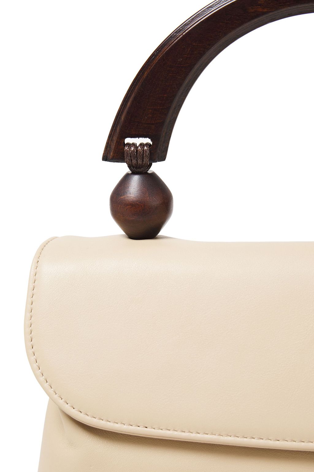 BY FAR Wood and leather tote