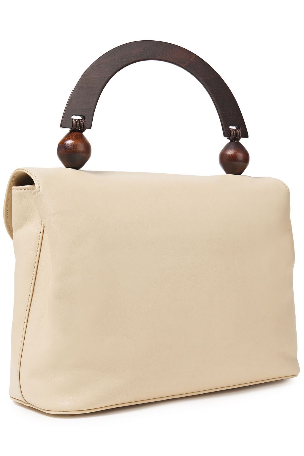 BY FAR Wood and leather tote