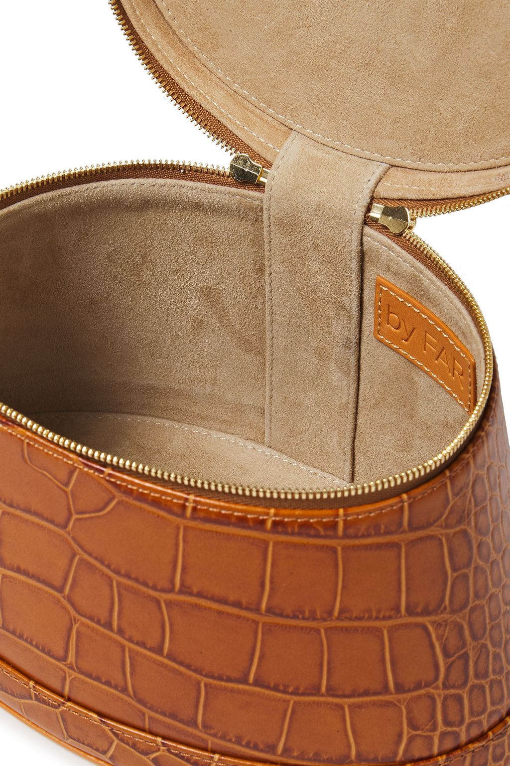 BY FAR Annie croc-effect leather tote