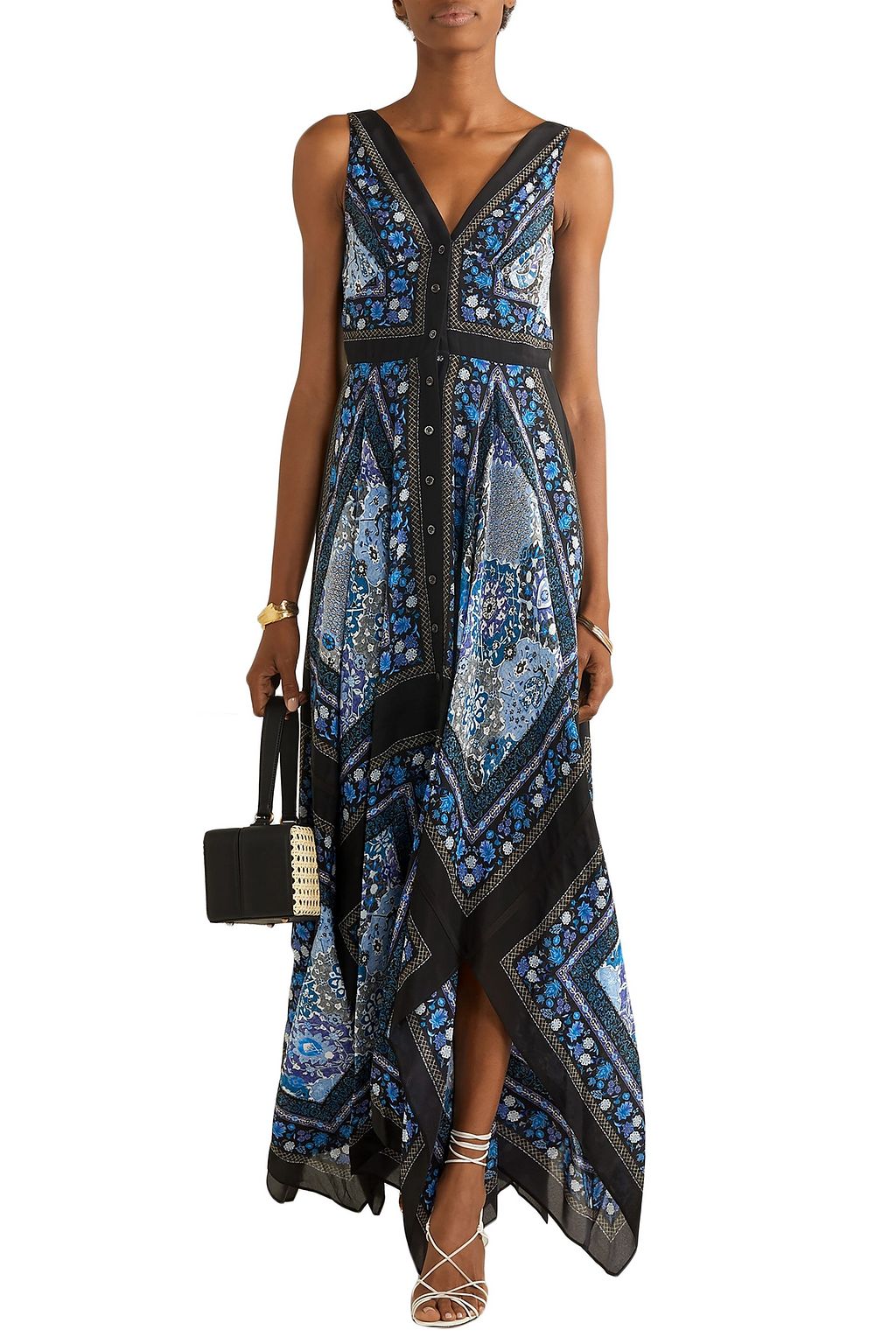 ALTUZARRA Duel printed silk crepe de chine maxi dress