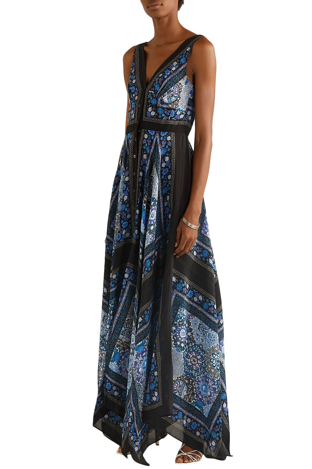 ALTUZARRA Duel printed silk crepe de chine maxi dress
