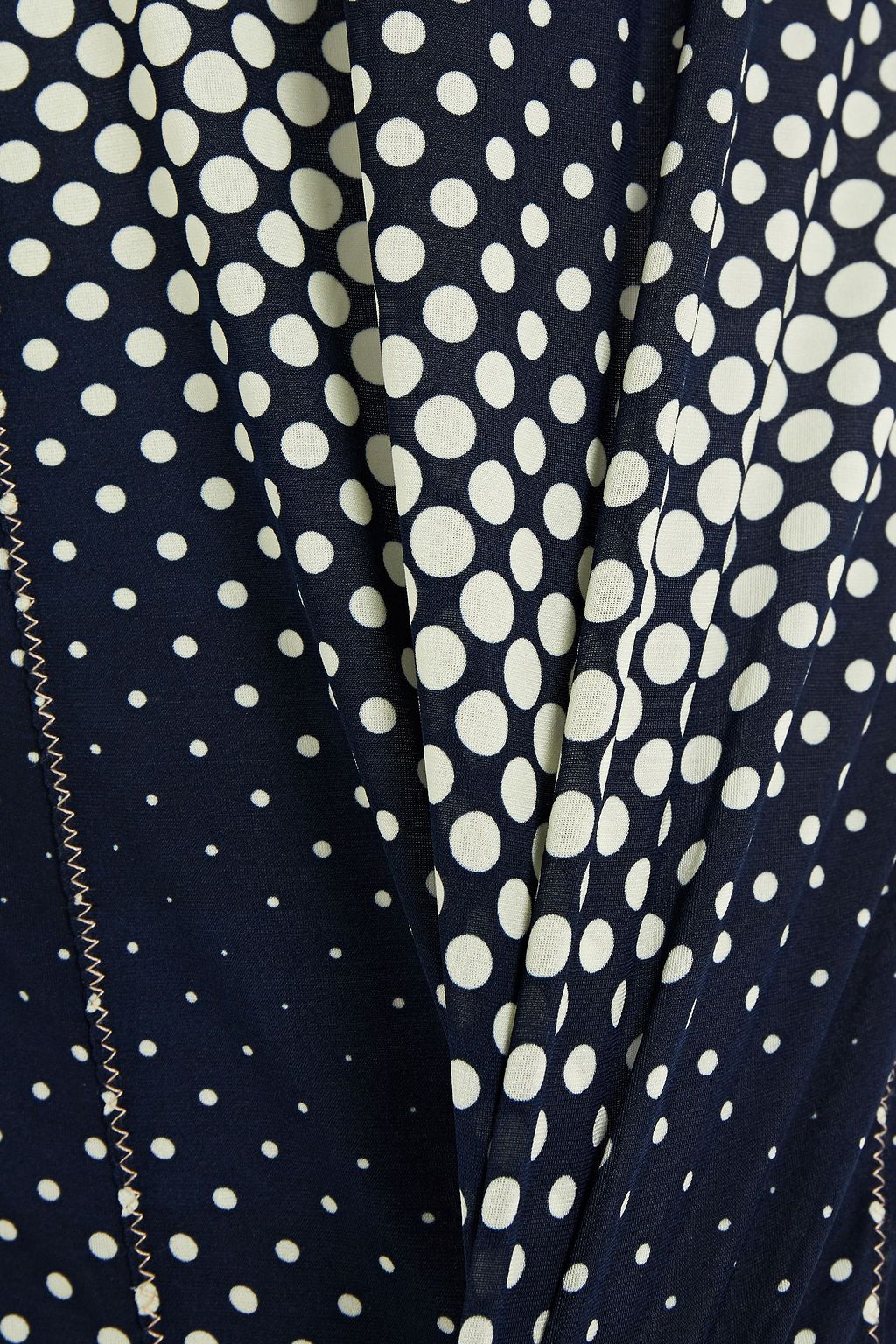 RABANNE Polka-dot stretch-jersey midi dress