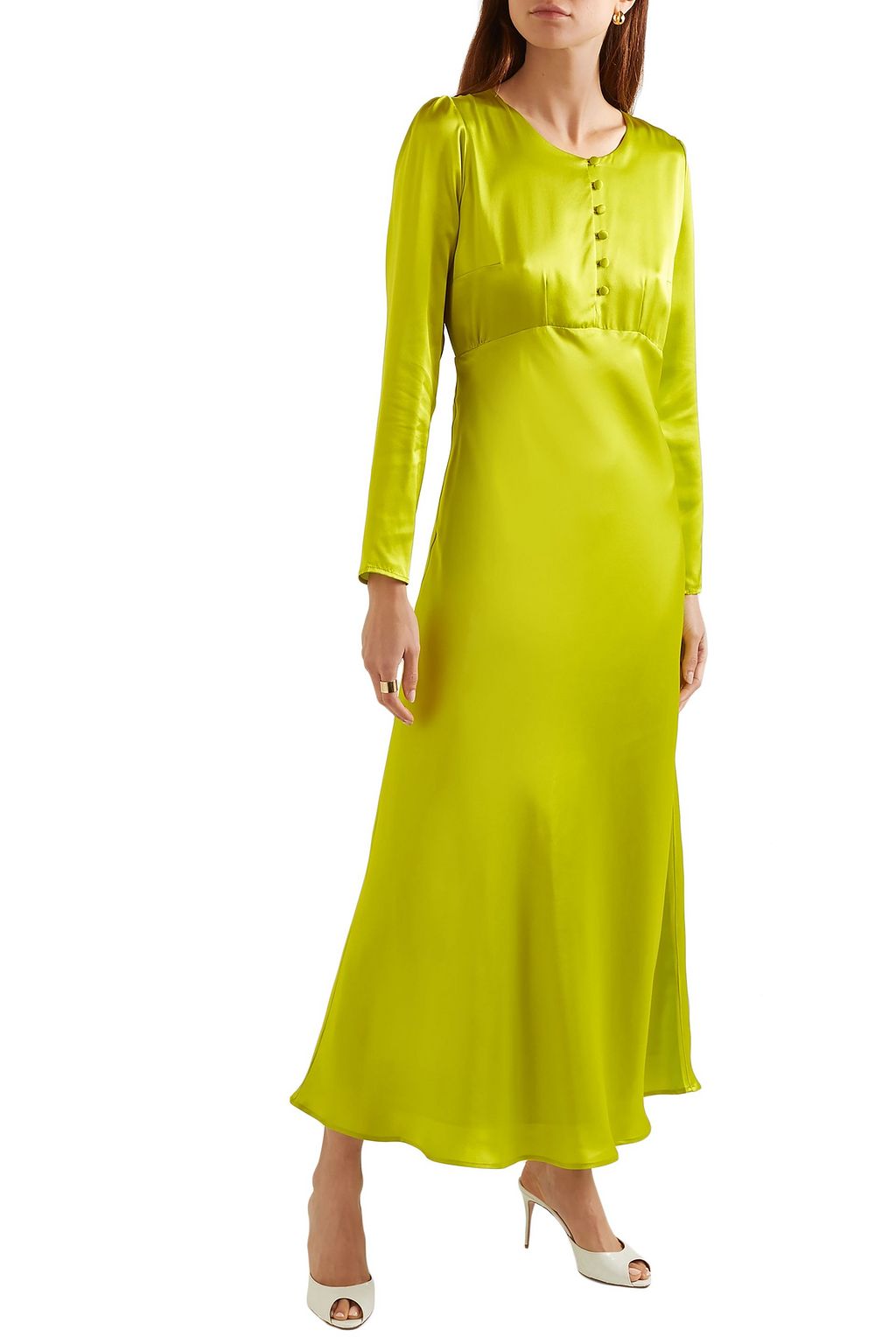 BERNADETTE Florence silk-satin midi dress