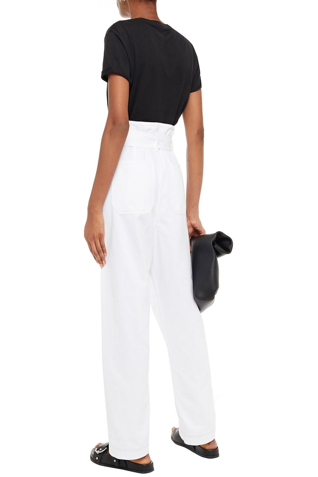 RAG & BONE Belted high-rise straight-leg jeans