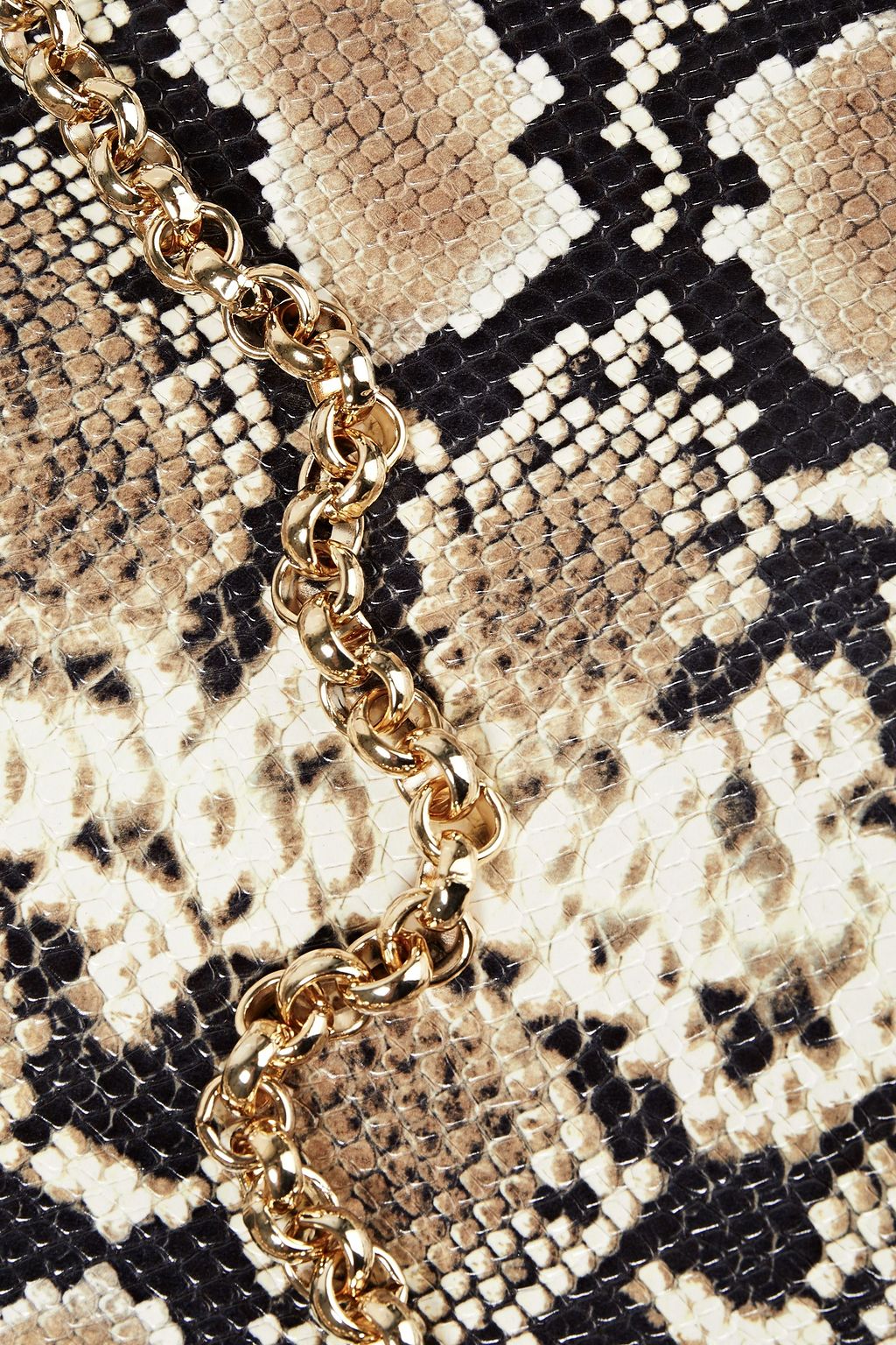 BY FAR Lune snake-effect leather shoulder bag