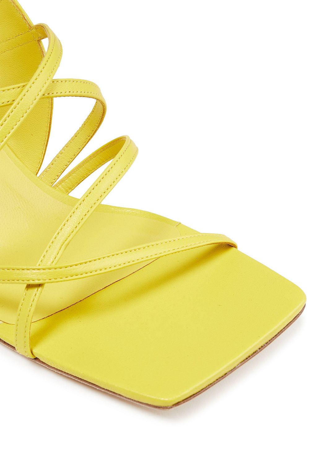 BY FAR Christina leather and suede sandals