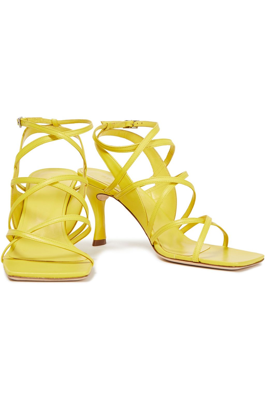 BY FAR Christina leather and suede sandals