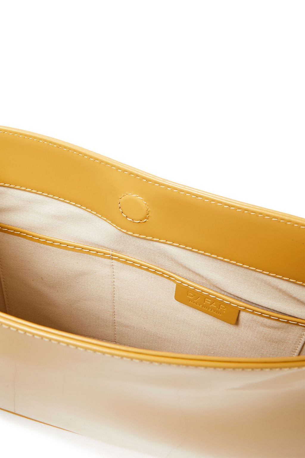 BY FAR Pelle glossed-leather shoulder bag