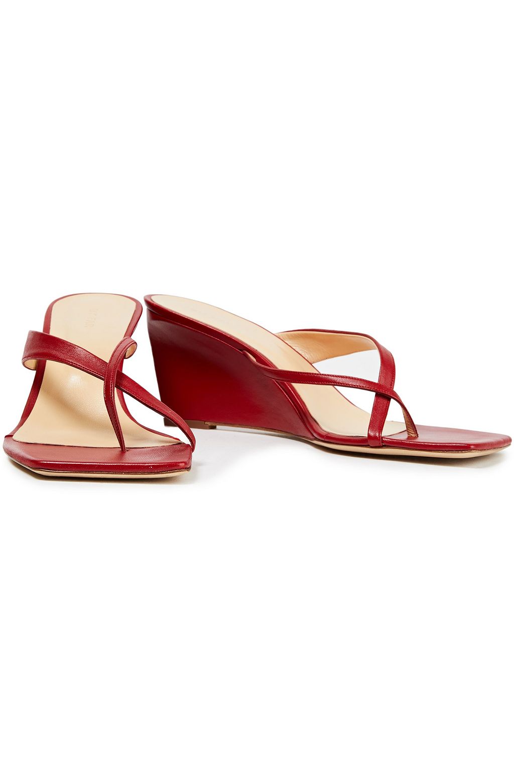 BY FAR Theresa grosgrain wedge mules
