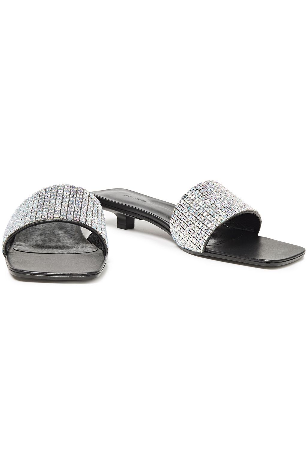 BY FAR Ceni metallic leather mules