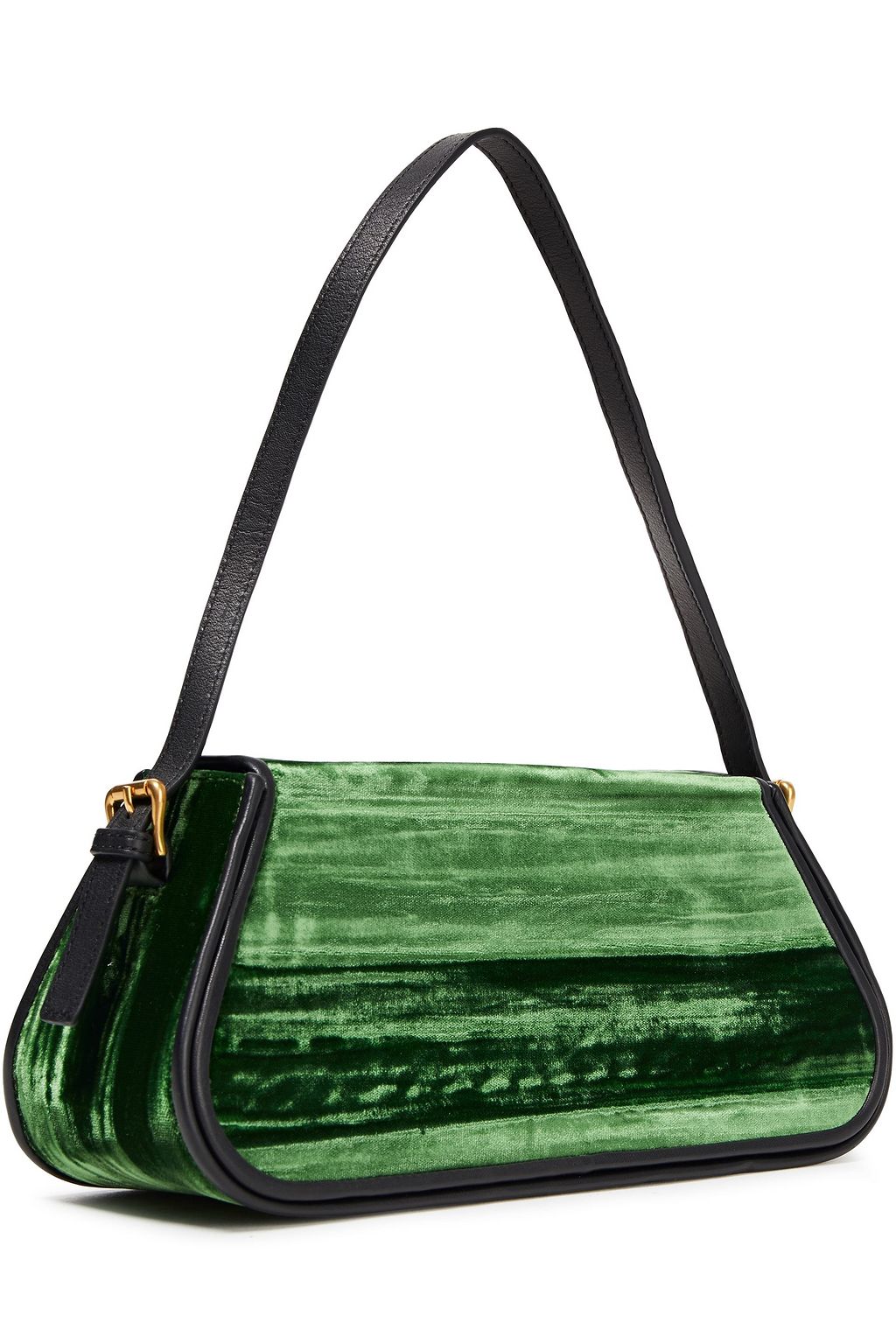 BY FAR Uma crushed-velvet shoulder bag