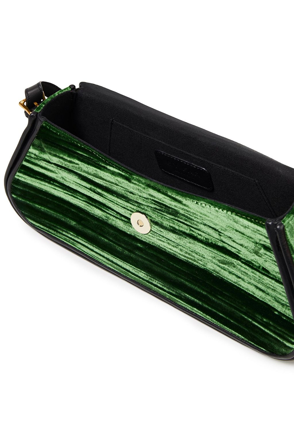 BY FAR Uma crushed-velvet shoulder bag
