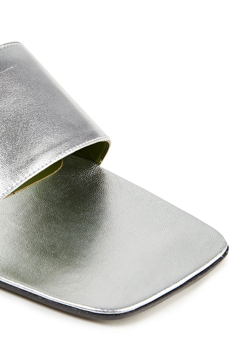 BY FAR Ceni metallic leather mules