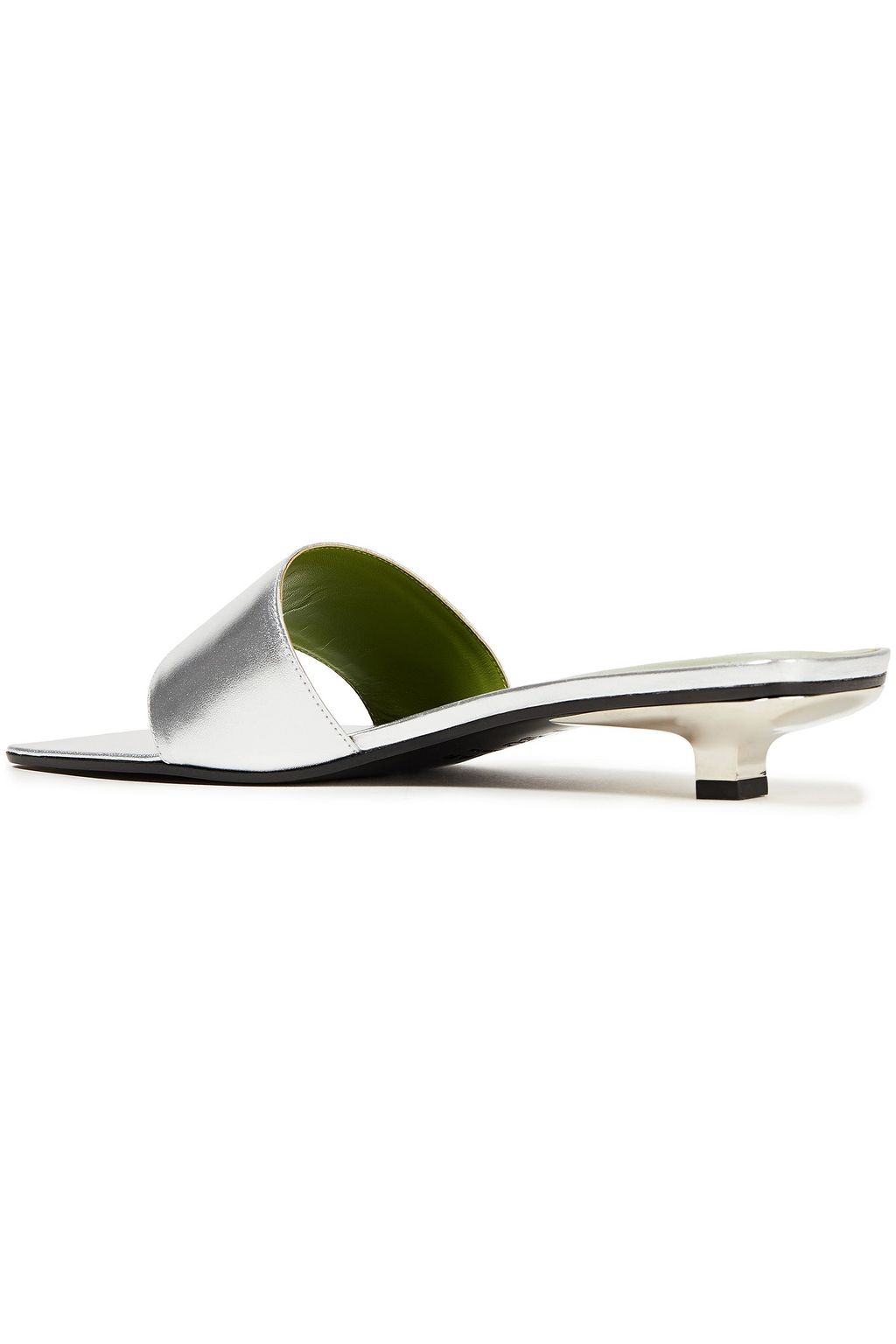 BY FAR Ceni metallic leather mules