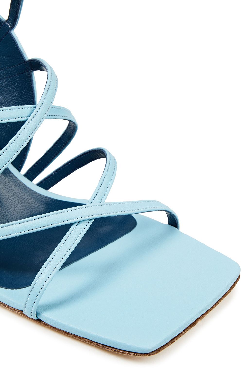 BY FAR Christina leather and suede sandals