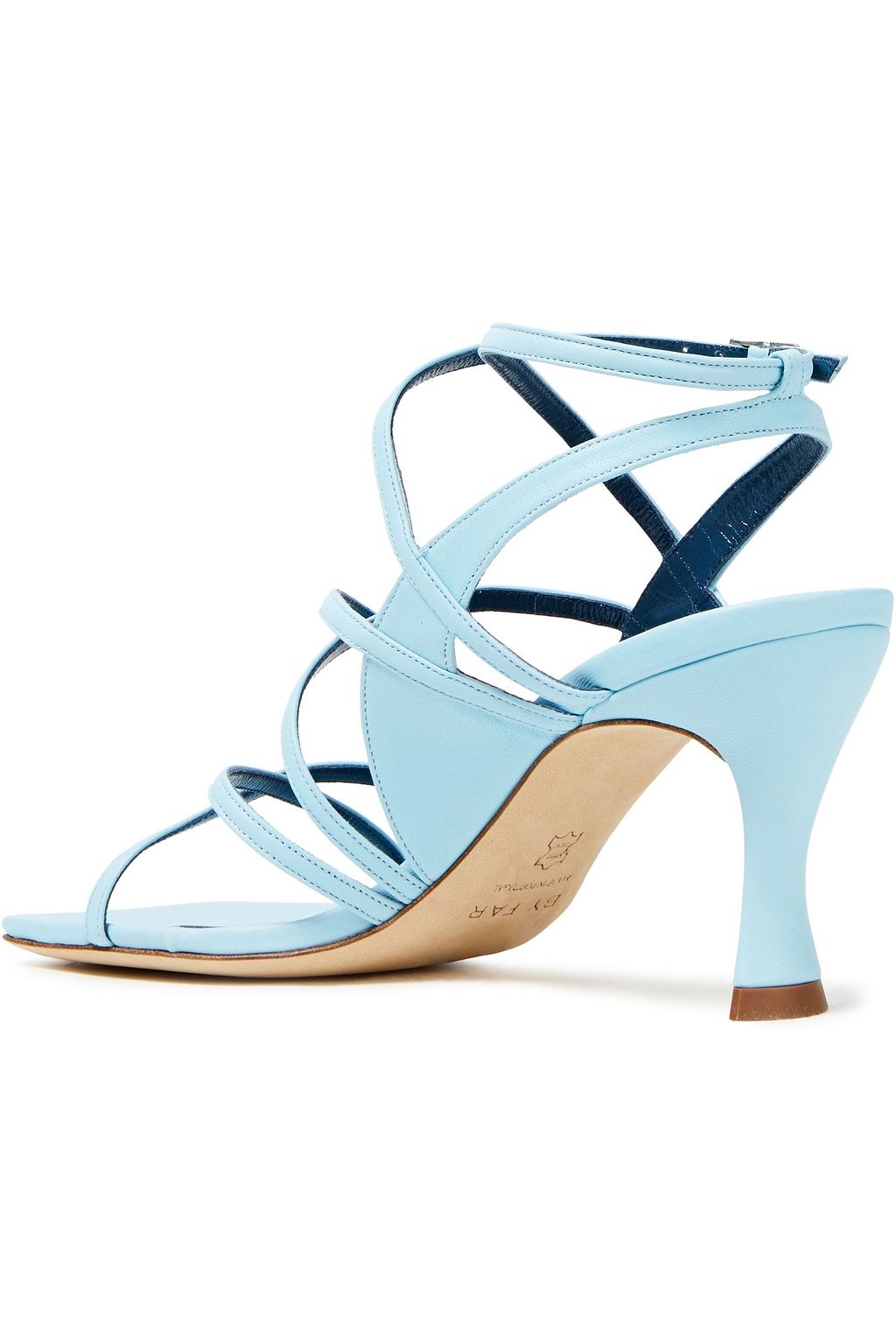 BY FAR Christina leather and suede sandals