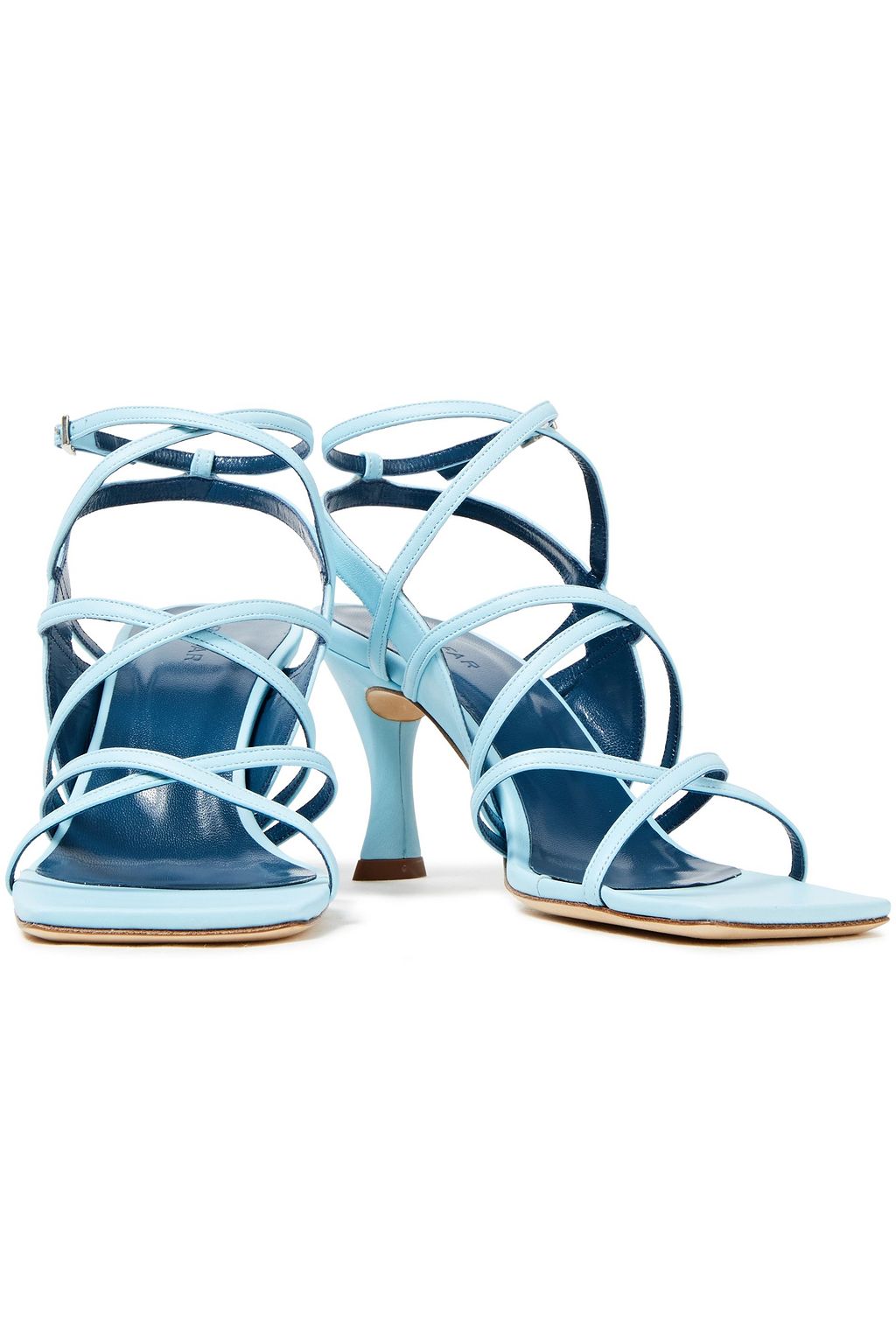 BY FAR Christina leather and suede sandals