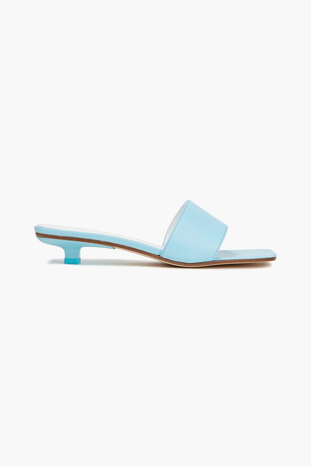 Ceni metallic leather mules