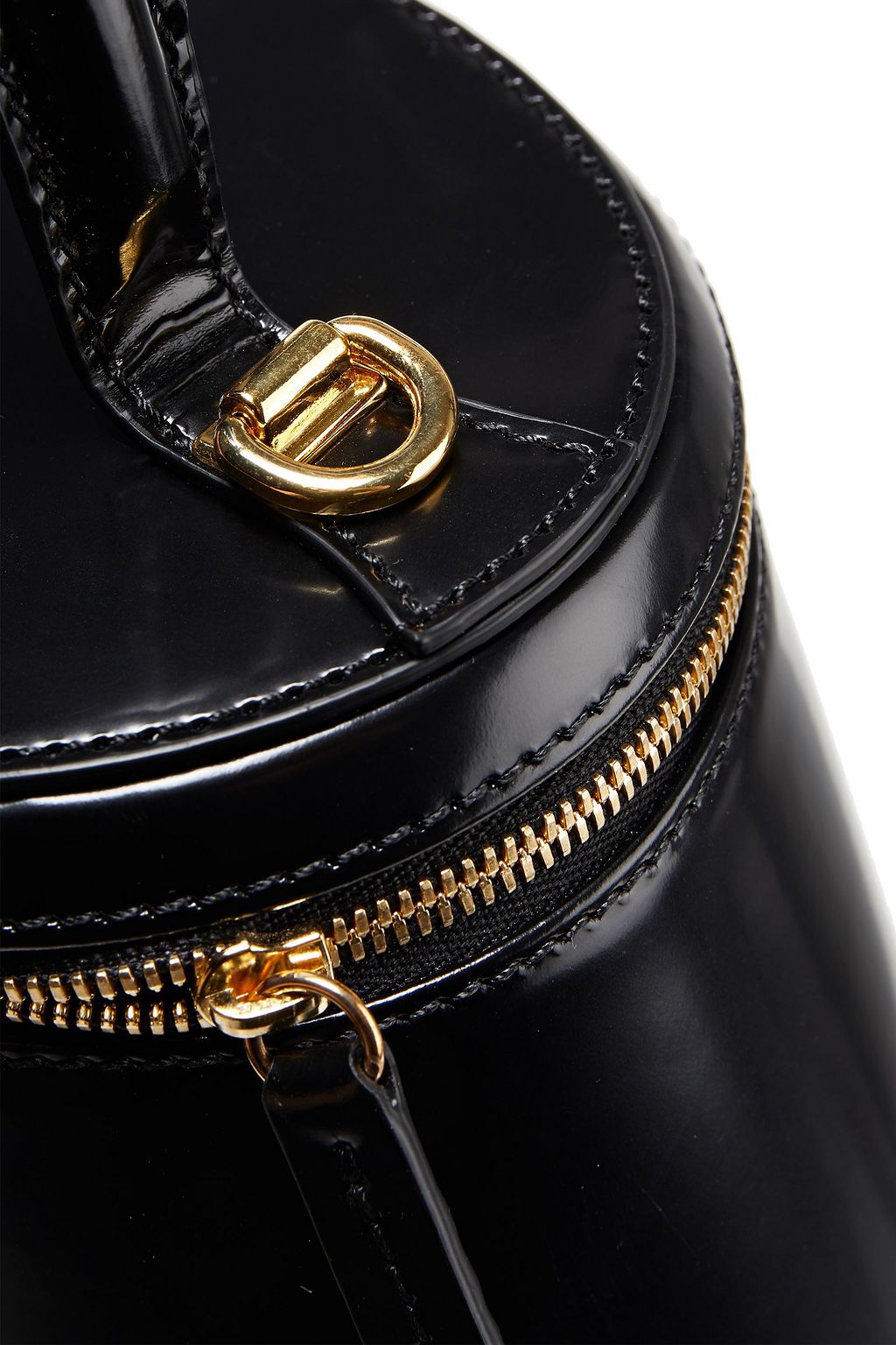 BY FAR Annie glossed-leather tote