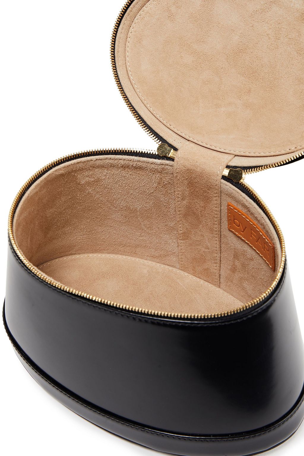 BY FAR Annie glossed-leather tote