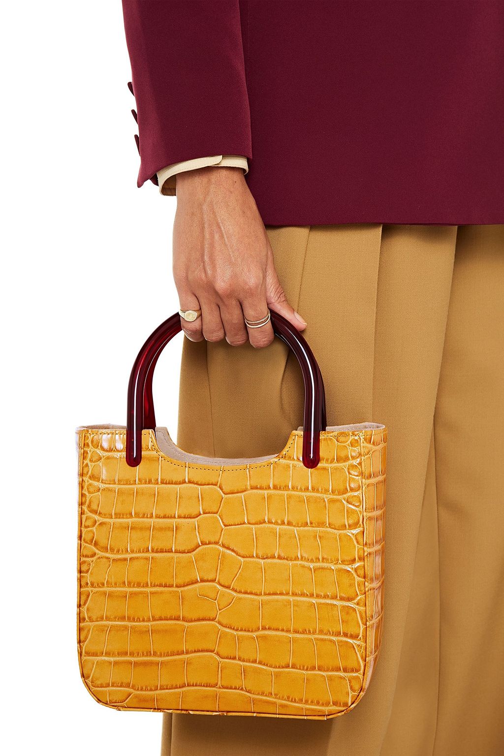 BY FAR Eric croc-effect leather tote