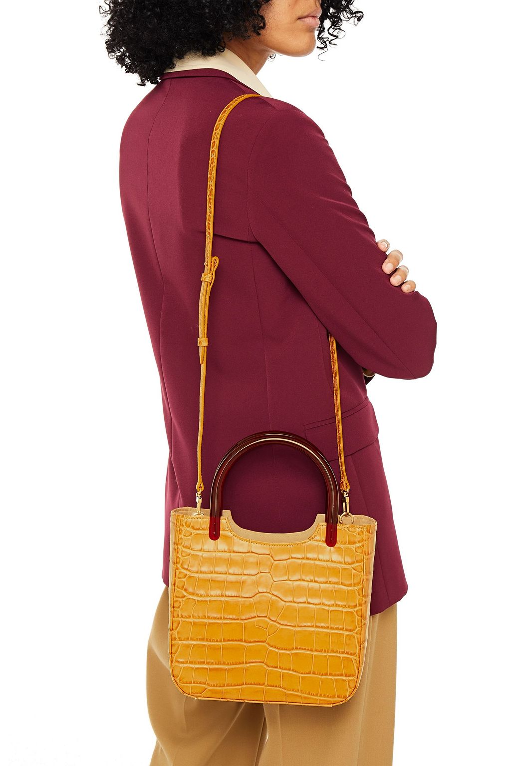 BY FAR Eric croc-effect leather tote