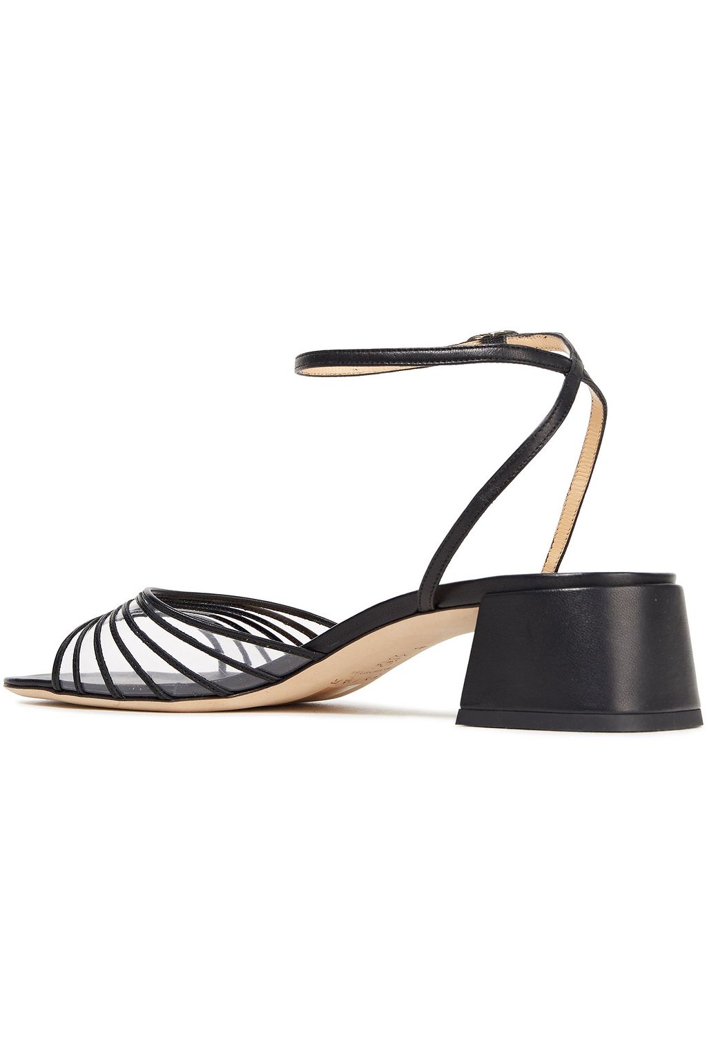 BY FAR Anna leather and PVC sandals