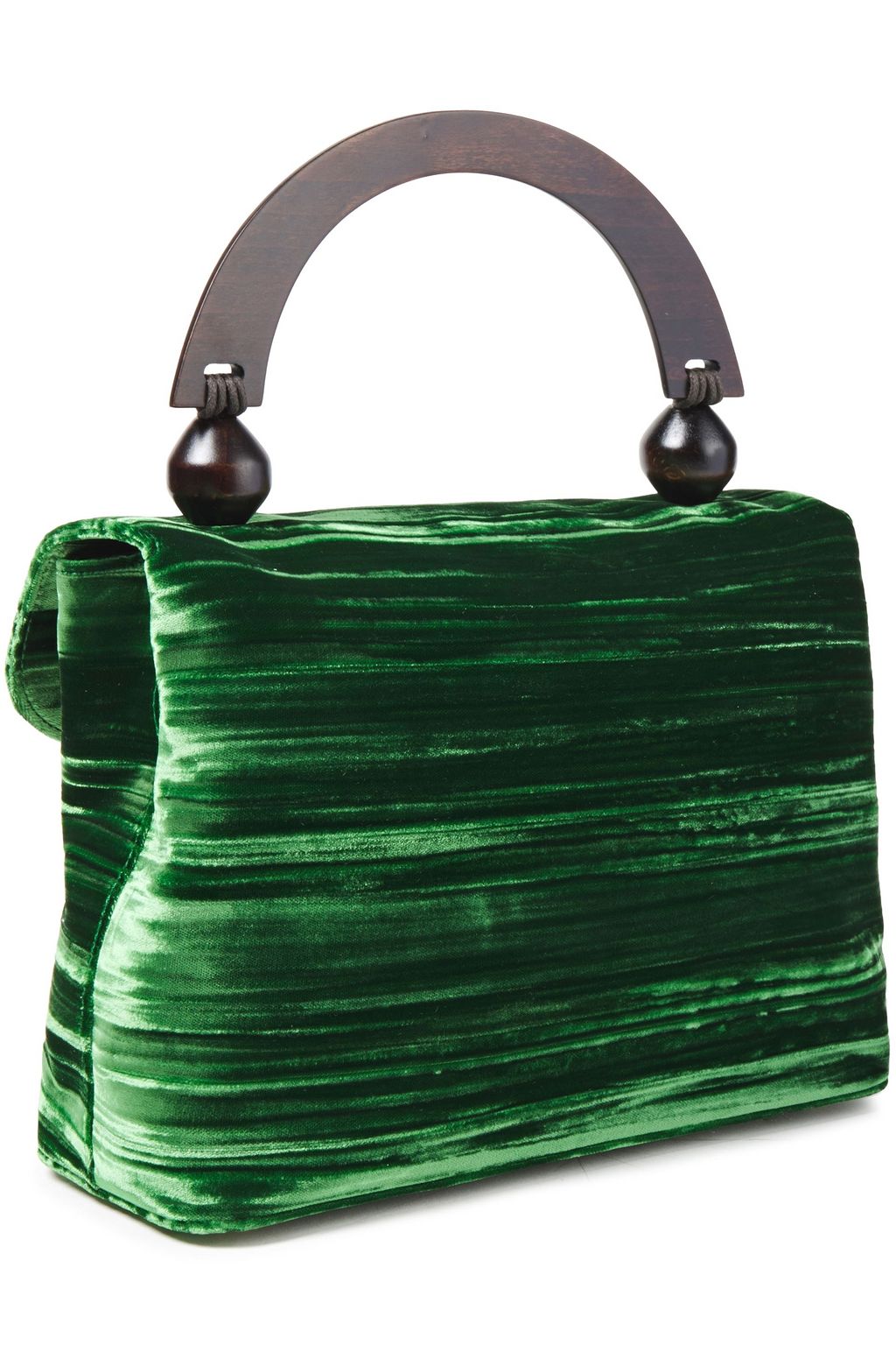 BY FAR Fiona crushed-velvet tote