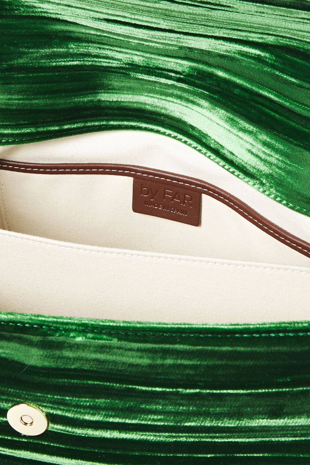 BY FAR Fiona crushed-velvet tote