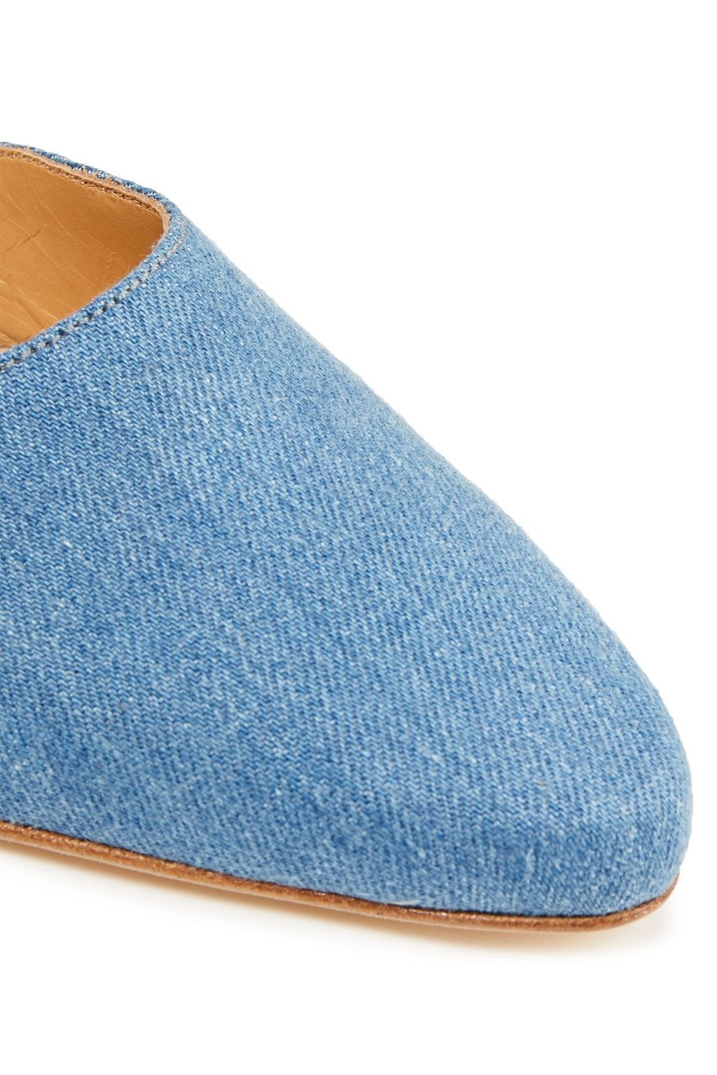 BY FAR Lauren denim slingback pumps
