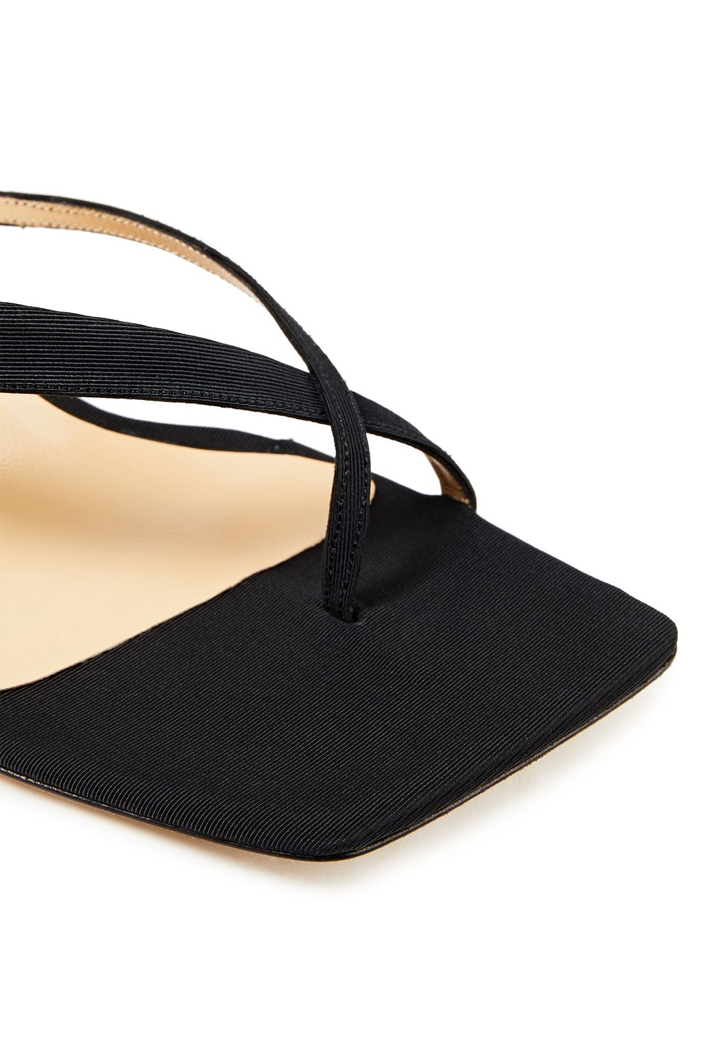 BY FAR Theresa grosgrain wedge mules