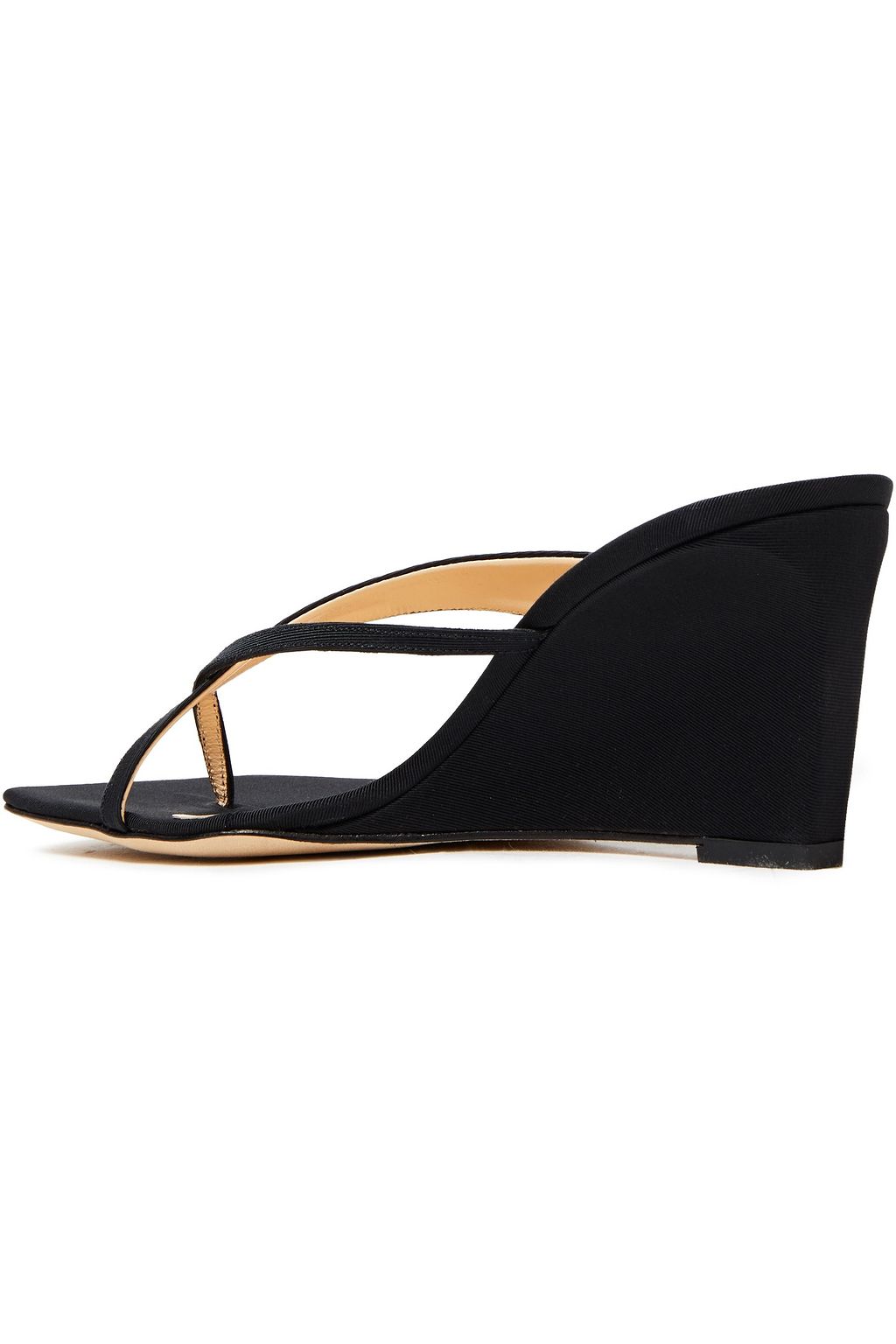 BY FAR Theresa grosgrain wedge mules