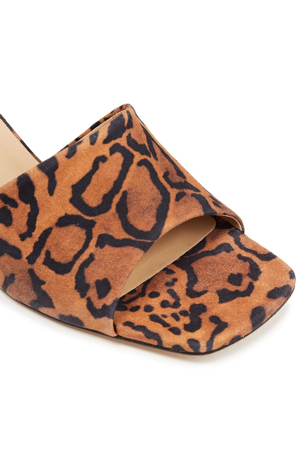 BY FAR Lily leopard-print suede mules